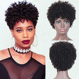 Ms Taj Corto Afro Rizado Rizado Pelucas De Cabello Humano Pa