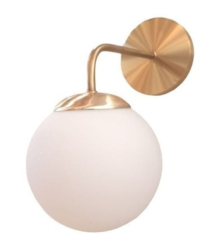 Aplique Globo Curvo Inferior 1105/1d Dorado Tulipa Opal