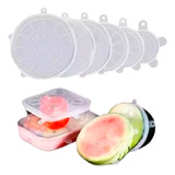 Tapa Silicona Multiuso Tapas X6 Ajustable Fruta Verdura Olla