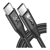 Cable Tipo C A Tipo C Carga Rápida 60w Nylon 3a 1m Pack 3