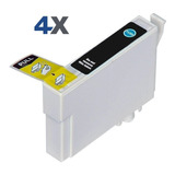 4x Cartucho Tinta Compativel Epson T133120 Tx120 T133 Preto