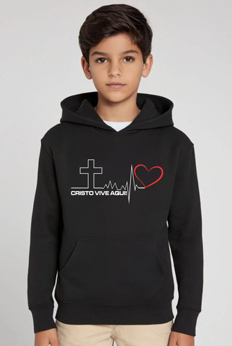 Sudadera Cristiana Cristo Vive Para Niño Y Niña