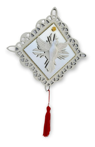 Adorno Placa Mandala Decorativa Parede Divino Espelho 35cm  