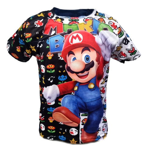 Playera Super Mario Bros Sublimada Print Full Hd