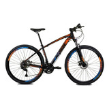 Bicicleta Aro 29 Ksw Alivio 7.0 27v Hidraulico Pdv Integrado Cor Laranja/azul Tamanho Do Quadro 19
