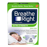 Tiras Nasales Breathe Right Extra Clear Pack 26 Unds 