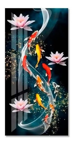 Cuadro Decorativo Peces Koi En Lienzo