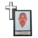 Porta Retrato Placa Cruz Recuerdo Luctuoso Funeral