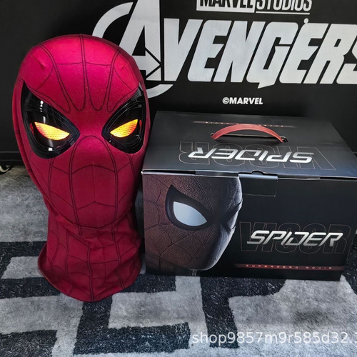 Casco Spider-man Headgeareyes Con Sensor Móvil E Iluminación