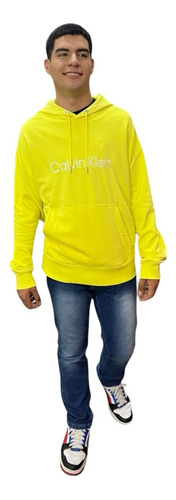 Sudadera Calvin Klein Oversize Color Amarrillo 100% Nuevo