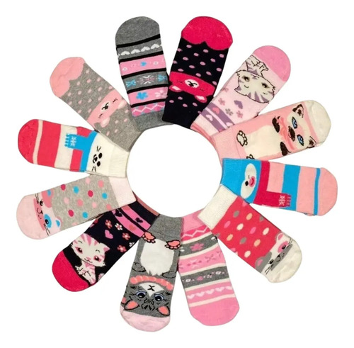 Calcetines Antideslizantes Para Niños Varias Tallas 12 Pares