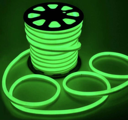 Rolo 50m Mangueira Led Neon Diversas Cores +  5 Conector