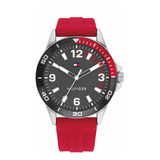 Tommy Hilfiger Reloj Estilo Red Silicone Strap Mod 1791867