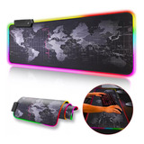 Mousepad Gamer Mundi Grande Com Led Rgb 14 Efeitos 80x30 Cm