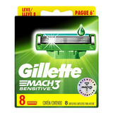 Carga Para Lâmina De Barbear Gillette Mach3 Sensitive 8 U