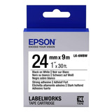 Cinta Epson Lk-6wbw Negro Sobre Blanco 24mm X 9mts Adhes /vc