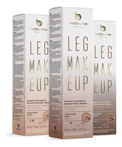 Leg Makeup Maquiagem Instantânea Pernas 150ml Best Bronze