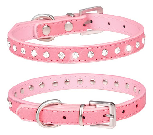 Serijoars Collar Para Cachorros Con Diamantes De Cristal, Co