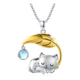 Conbo Collar De Gato Para Mujer De Plata De Ley 925 Con Pied