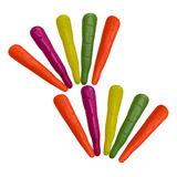 Maracas Zanahoria Grande Fluo X 10 Plasticas - Cienfuegos -