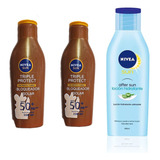 Protector Solar Nivea Triple Protect 200 Ml X2 + After 400ml