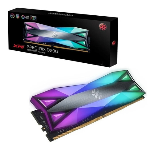 Memoria Pc Ddr4 16gb 3600 Spectrix D60g Rgb Xpg Adata