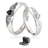 Anillos De Parejas De Boda Compromiso Plata 925 Ajustables