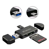 Leitor De Cartão 3 Em 1 Card Reader Usb Micro Usb Type C