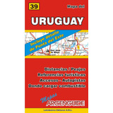 Uruguay 12 Mapa De Rutas Y Caminos Incluye Detalle De Punta 