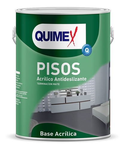 Pintura Pisos Base Agua Quimex Pisos Colores 1 Litro Quimex