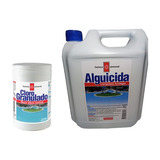 Alguicida De Piscina 5 Lts +cloro Granulado 1 Kg