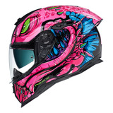 Casco Integral P Moto Nexx Sx.100r Abisal Pink Blue