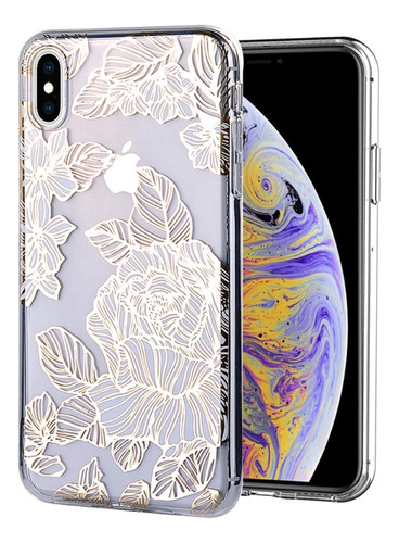 Funda Golden Rose Para iPhone 11 Pro Max Xr Xs X 8 7 Plus