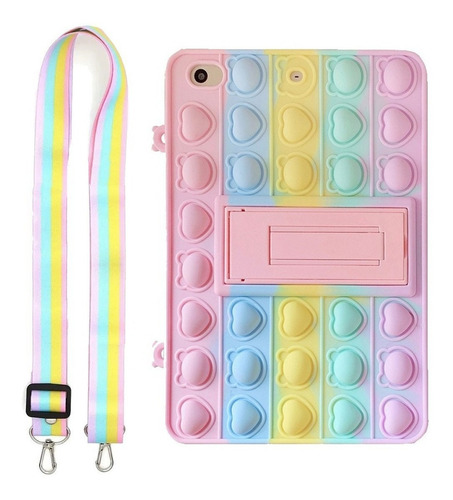 Funda Tablet Para Samsung A7 T500/505 Pop It Arcoiris Correa