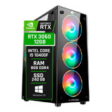 Pc Gamer I5 10400f Rtx 3060 12gb Memória 8gb Ddr4 Ssd 240gb