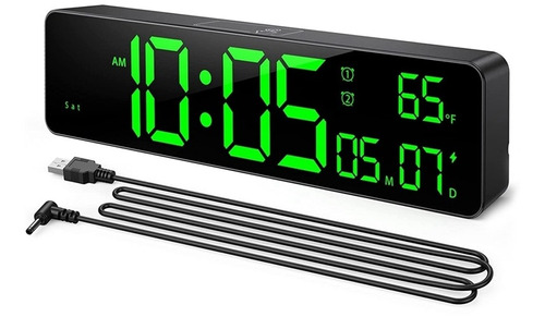 Reloj De Pared Digital Con Pantalla Grande Con Hora, Fecha Y