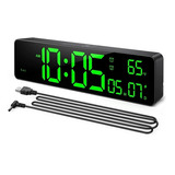 Reloj De Pared Digital Con Pantalla Grande Con Hora, Fecha Y