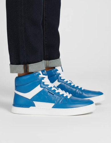 Tenis Coach Sneaker Clip Coat High Top Casual Para Hombre Original