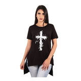 Kit 12 Camisetas Blusa Long Line Feminina Estampadas Atacado