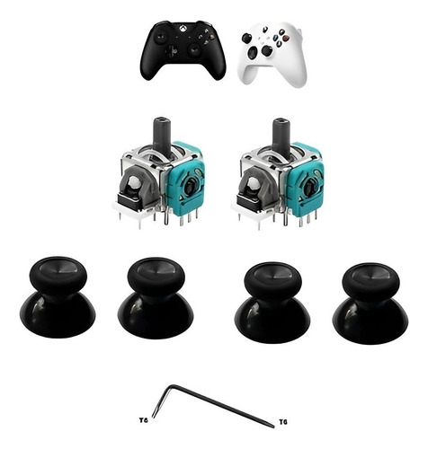 2 Analógicos 4 Botões E Chave Para Controle Xbox One Series 