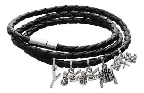 Pulsera Motociclismo Carrera Deportivo Dije Moto Letra Moda