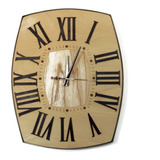 Reloj Pared 60x48cm Madera Munich Con Aro Somos Fabricantes