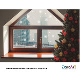 Vinil Navidad Decorativo Blanco Copos De Nieve Navidad Nieve