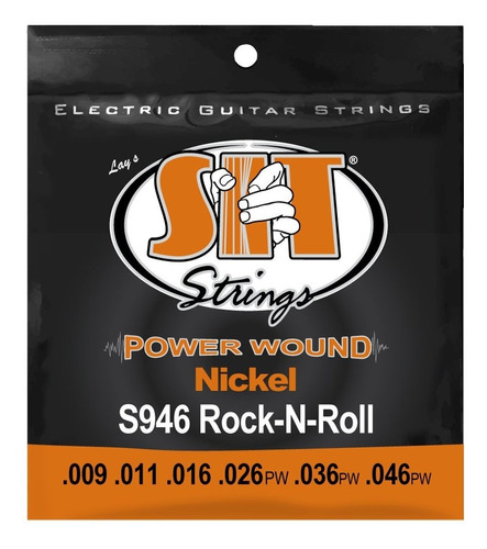 Encordoamento Guitarra Sit 009 Power Wound Rock N Roll S946