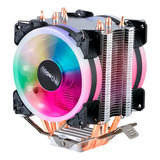 Cpu Air Cooler Gamer Dual Fan 4 Heatpipes Rgb Fan 4pin 90mm