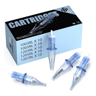 50pz Kits Juemel Cartuchos Agujas Para Tatuaje Profesional Rl Round Liner Mix 1003RL 1005RL 1203RL 1205RL 1207RL Calibre De Las Agujas Para Máquina de Tatuar | MercadoLibre