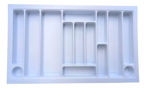 Cubiertero Plastico Organizador Para Cajon 82 X 48 Cm Blanco