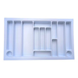Cubiertero Plastico Organizador Para Cajon 82 X 48 Cm Blanco