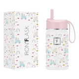 Iron °flask Botella De Agua Para Niños - 14 Oz, Tapa De Paji