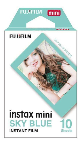 Filme Instantaneo Fujifilm Instax Sky Blue Com 10 Poses